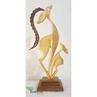 دکوری چوبی طرح غزال جفت