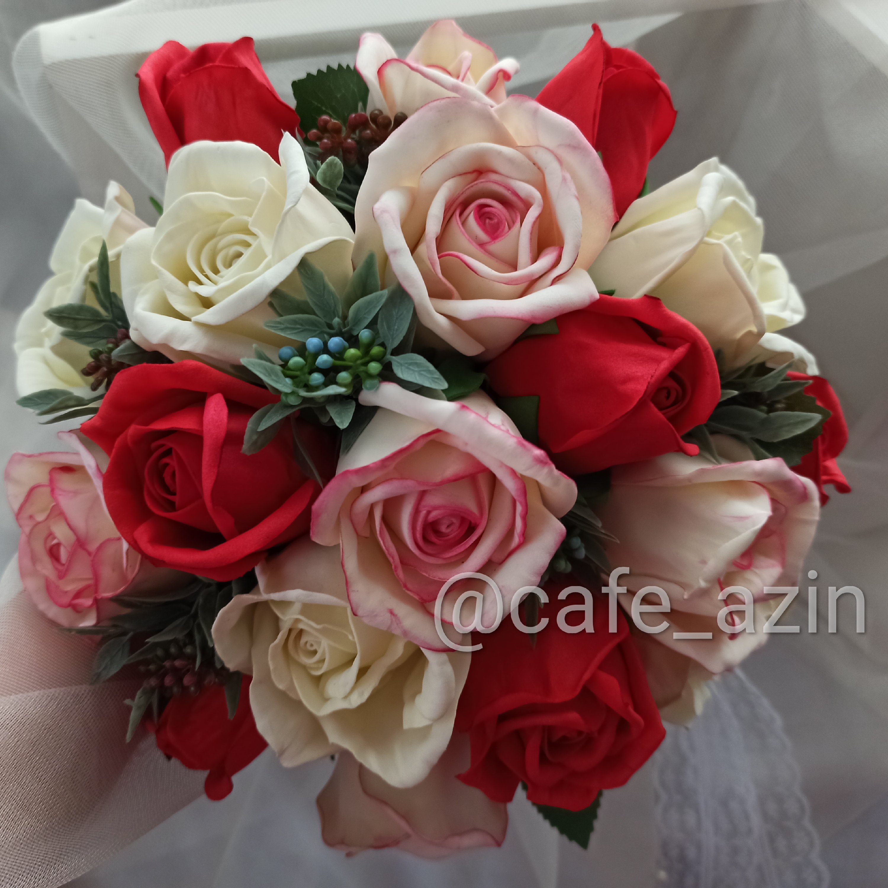 دسته گل عروس مصنوعی فومی عقد عروسی هدیه