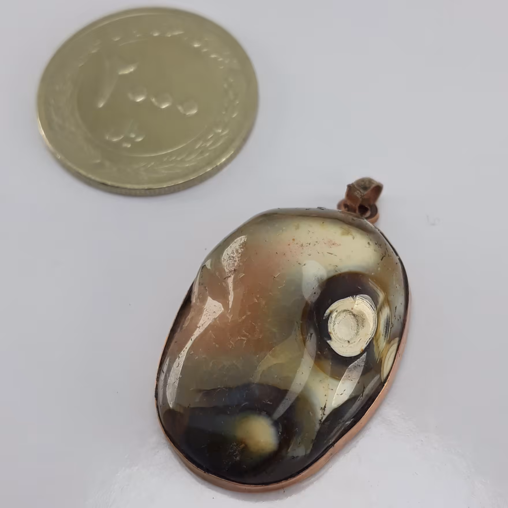 گردنبند تک چشم بابا قوری کهنه  معدنی 