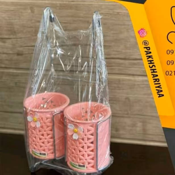 جای قاشق و چنگال 2 قلو اویز