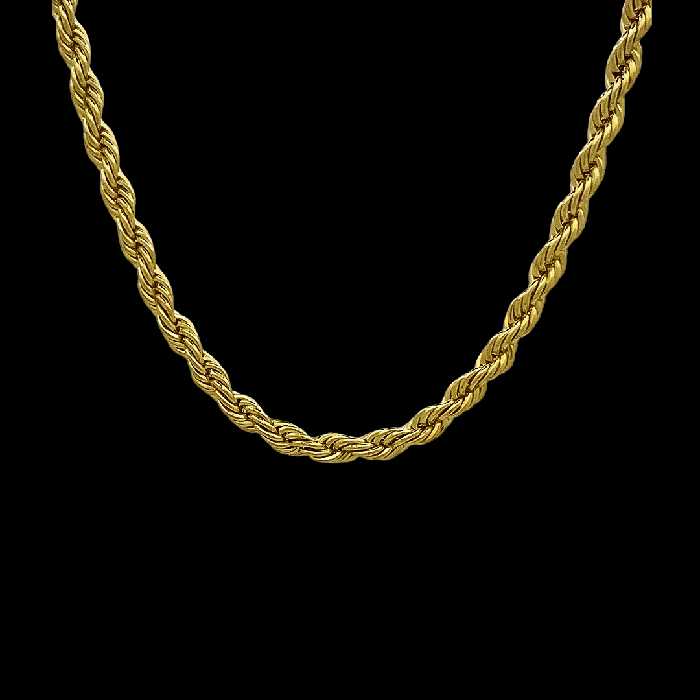 گردنبند طنابی روکش طلا