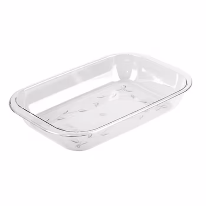 سینی پیرکس کریستالی سایز 22 در34 سانت ارتفاع 6 سانت