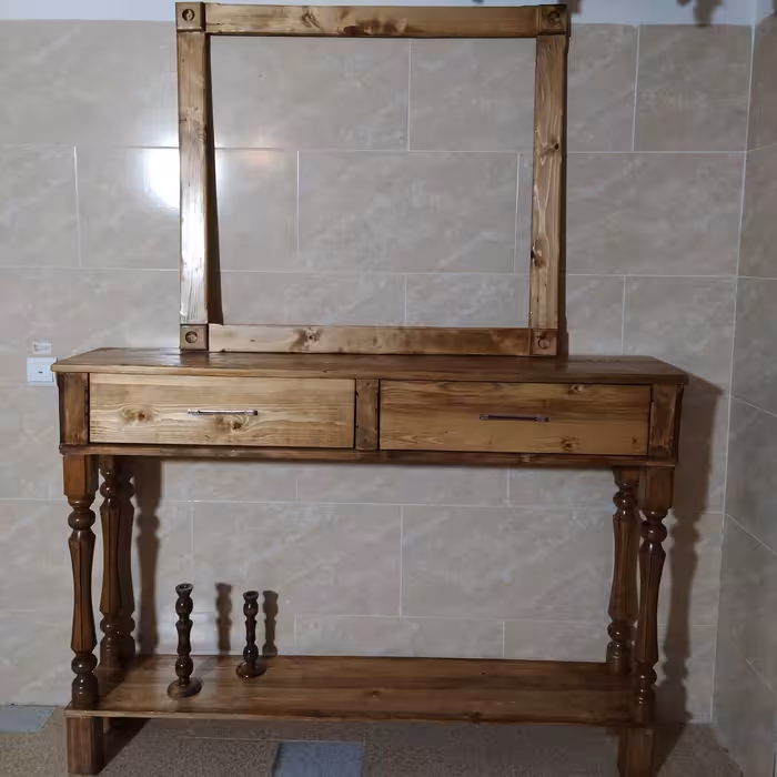 کنسول چوبی طول 1.2 متر  عرض 30 سانت ارتفاع 85