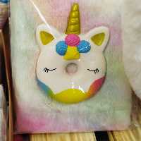 دفتر جلد خز و استیکر دار لاکچری 