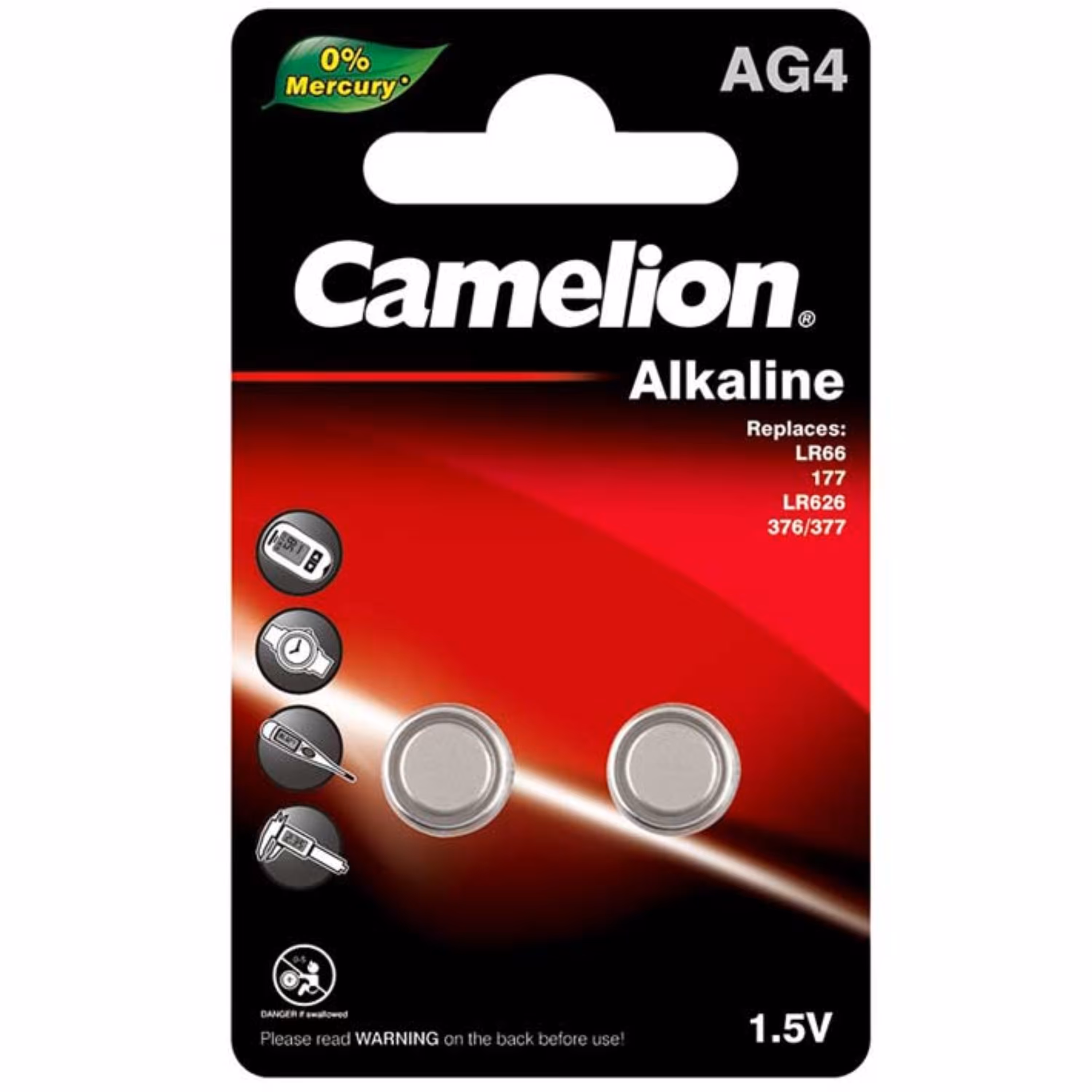 باتری ساعتی کملیون AG4 بسته 2 عددی