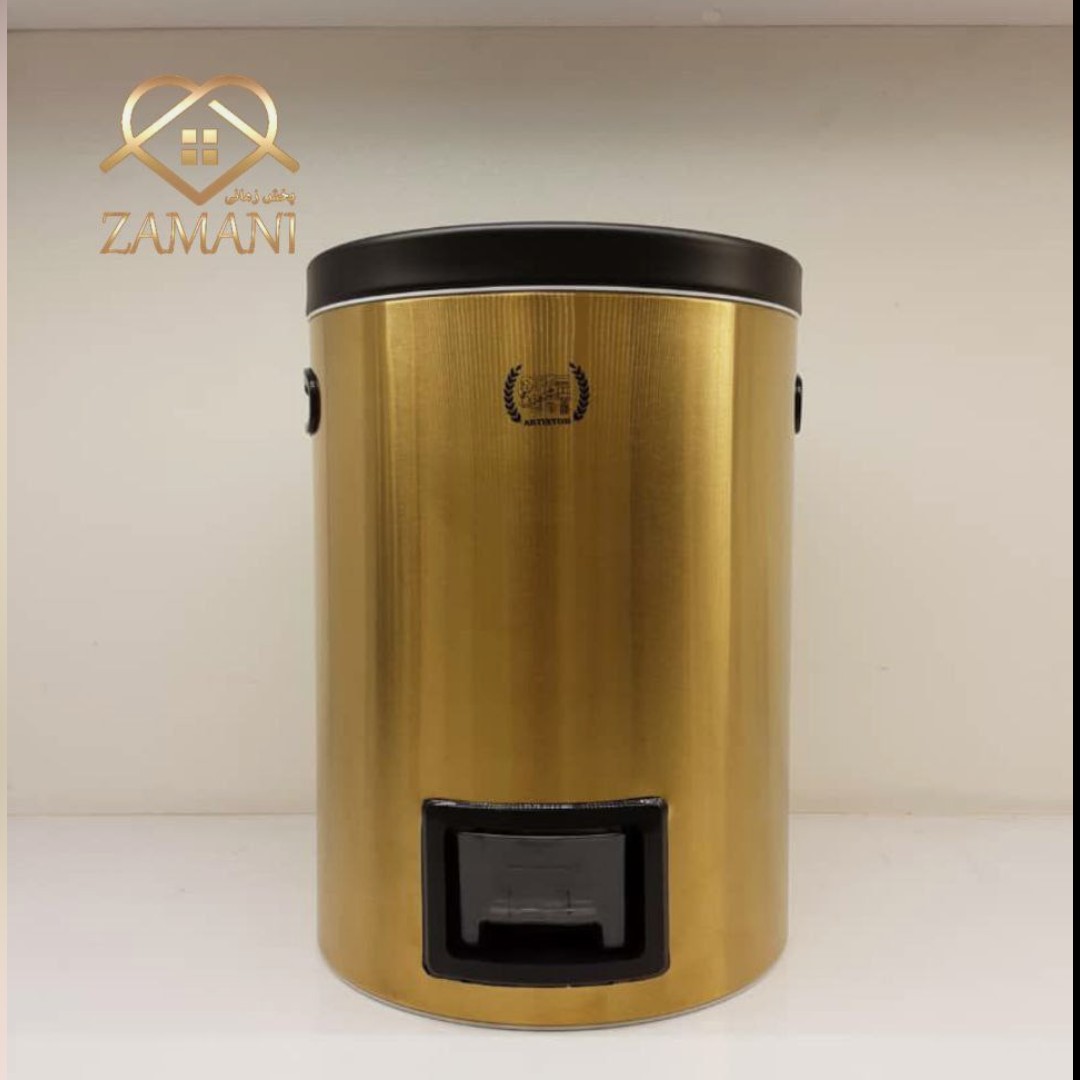 سطل برنج استیل طلایی 10 لیتری