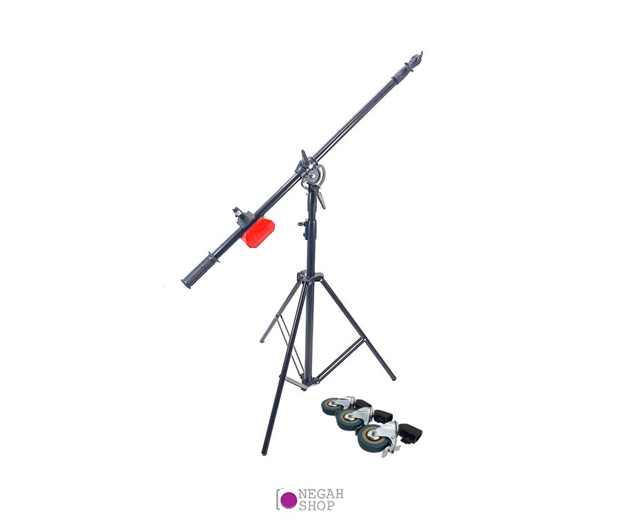 سه پایه بوم چرخ دار نایس فوتو KA3180 مدل NiceFoto KA3180 Studio Boom Arm with Casters kit