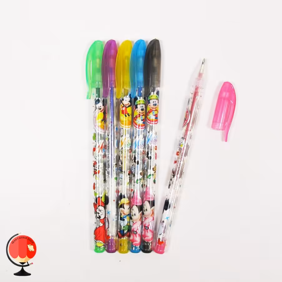 خودکار رنگی اکلیلی بسته 6 عددی