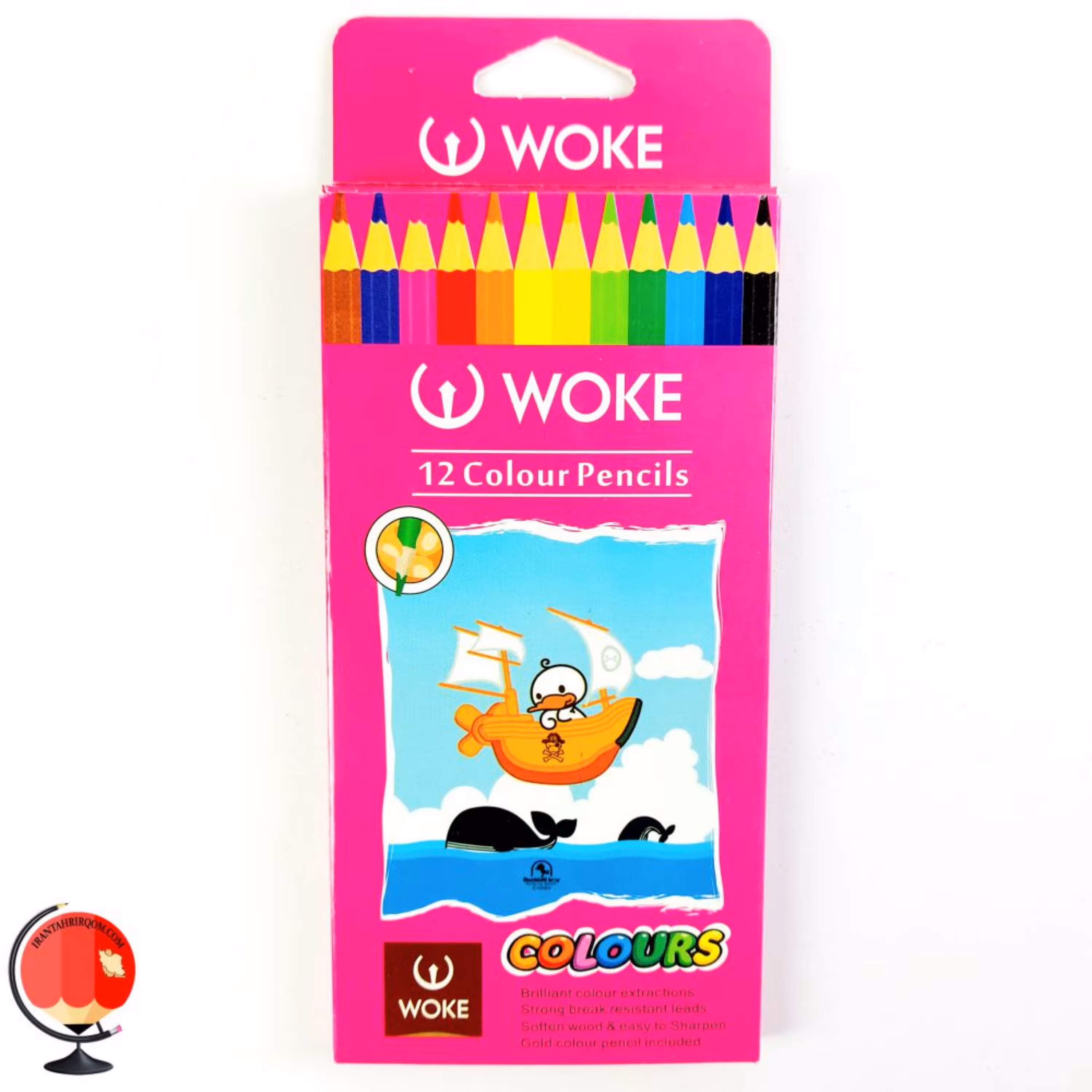 مداد رنگی 12 رنگ ووک woke صورتی کد 1389