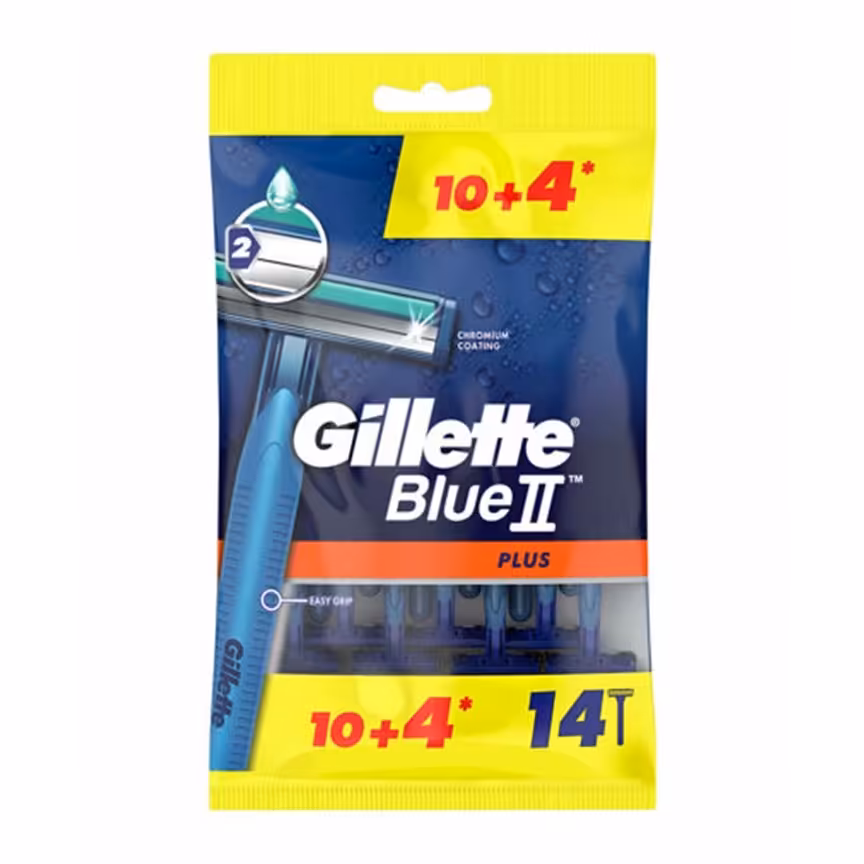 خودتراش ژیلت مدل Blue 2 Plus بسته 14 عددی