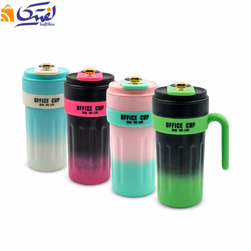 ماگ دمنوش استیل office cup دسته دار 650 میلی لیتر
