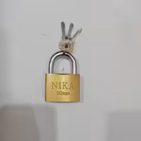 قفل آویز 50 طرح برنجی 3 کلید معمولی آهنی سنگین نیکا