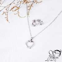 نیمست نقره قلب ایتالیایی کد 11763