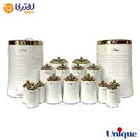 سرویس آشپزخانه 17 پارچه یونیک گلکسی سفید در طلا UN-4621