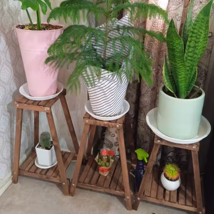  استندگل چهارپایه گلدان ست سه عدد