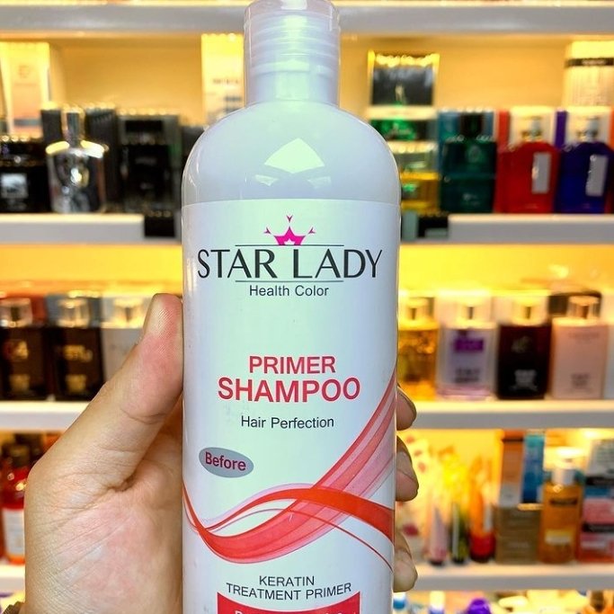 شامپو قبل کراتین پریمر استارلیدی سری Professional Use مدل Keratin حجم 400 میلی لیتر