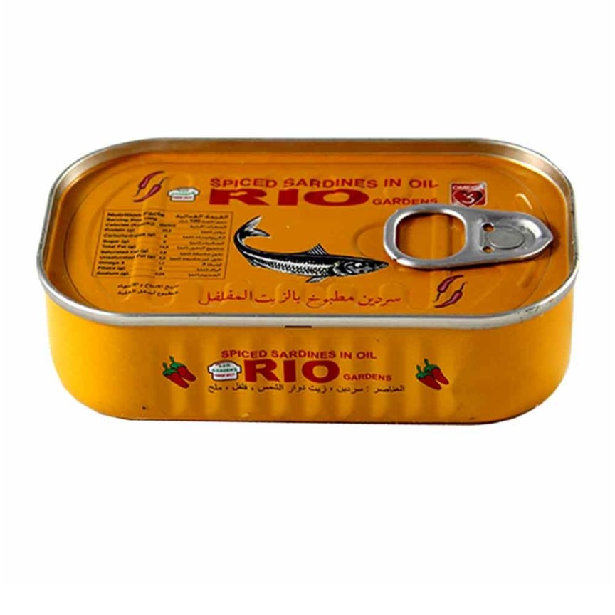 تن ماهی ساردین فلفلی 125 گرمی ریو rio
