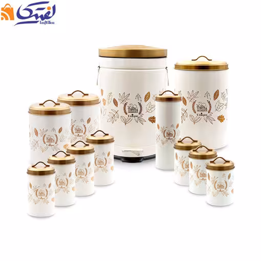 سرویس 12 پارچه فانتزی پاییز درب طلایی یونیک UN-8035