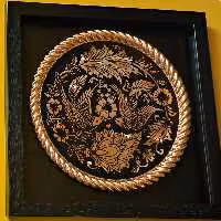 تابلو طرح گل و مرغ مسی هوریکس