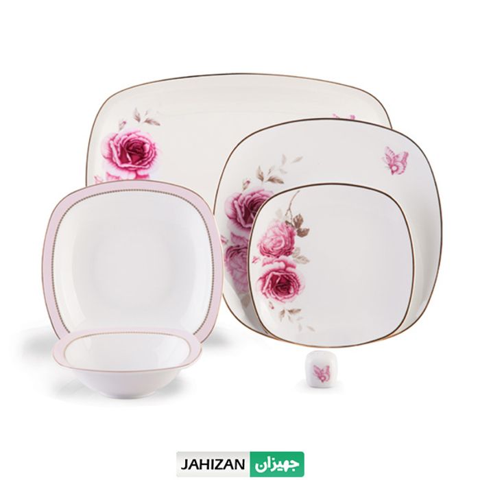 سرویس چینی زرین 27پارچه رزفلاور سری کواترو