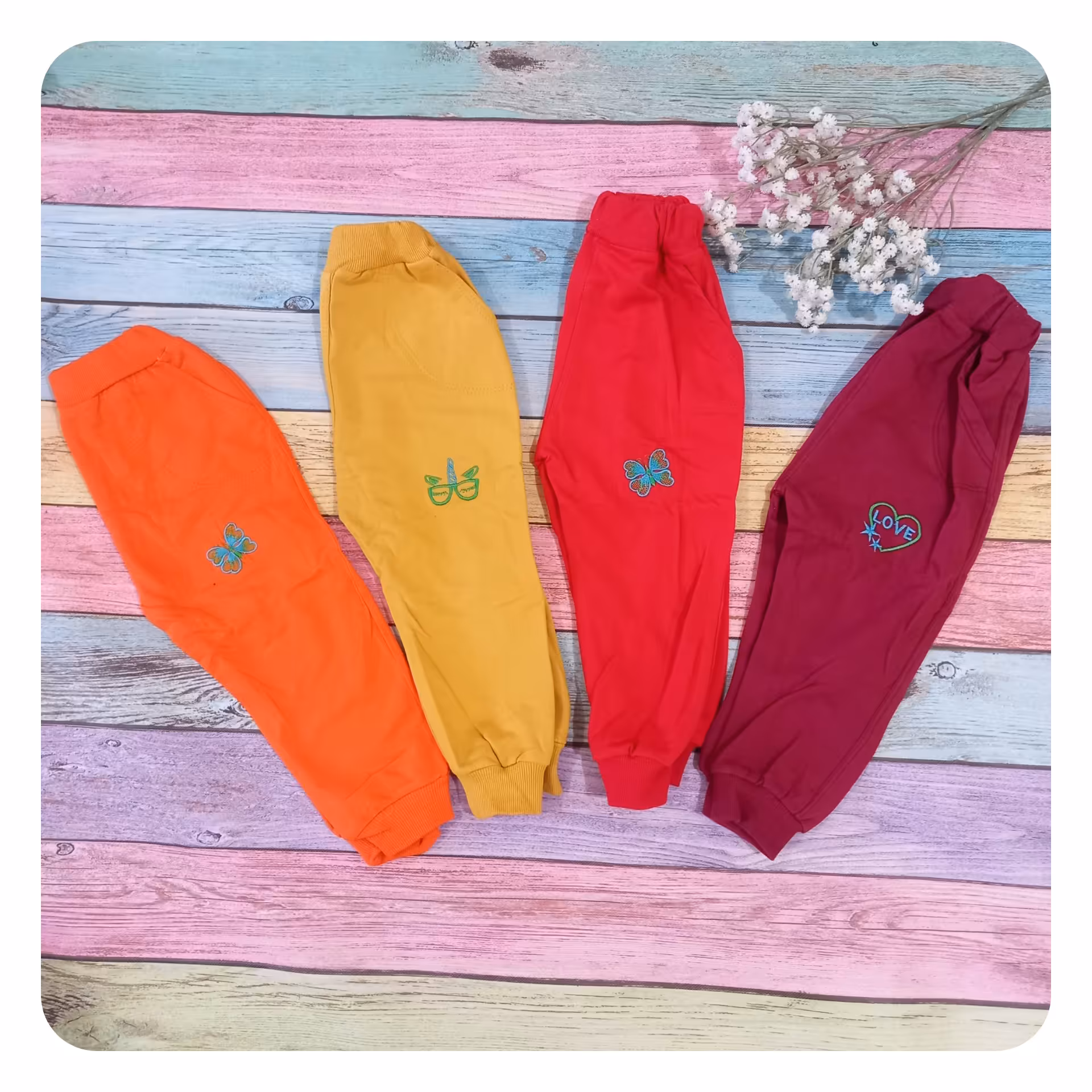 شلوار دخترانه اسلش رنگی،شلوار اسلش پنبه دورس،شلوار خونگی و راحتی بچگانه،شلوار راحتی دخترانه،شلوار خانگی