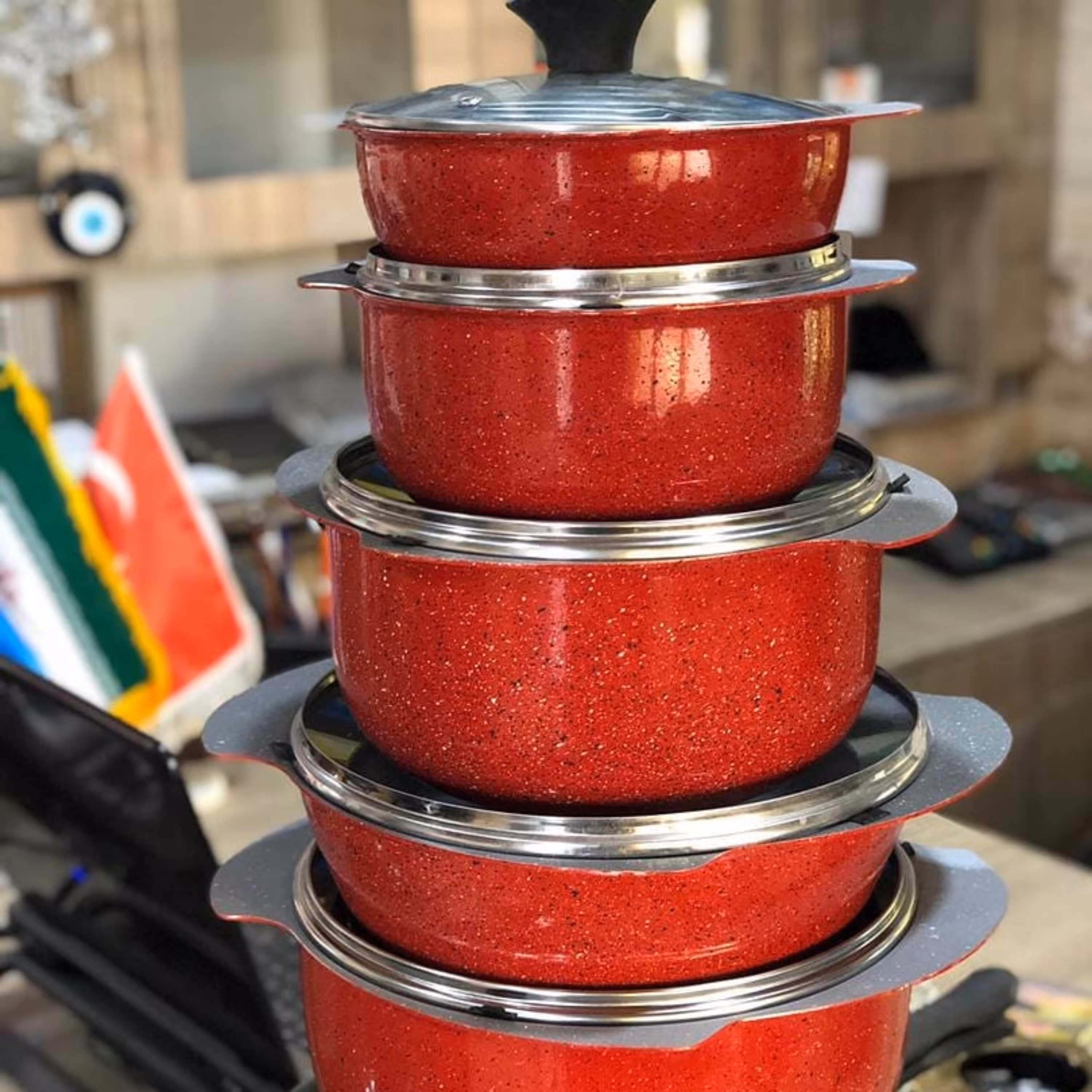 ظروف گرانیتی 8 پارچه چدنی درای نشان استاندارد