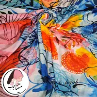 روسری نخی آبرنگی منگوله دار کندیس
