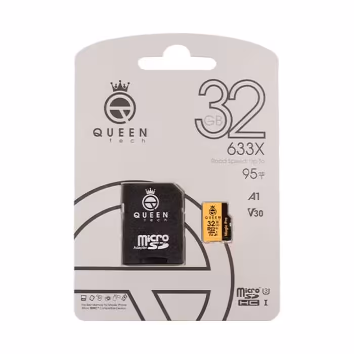 کارت حافظه Micro SD کویین تک32 گیگ مدل کلاس 10 U3 با سرعت 95ms با گارانتی مادام العمر 