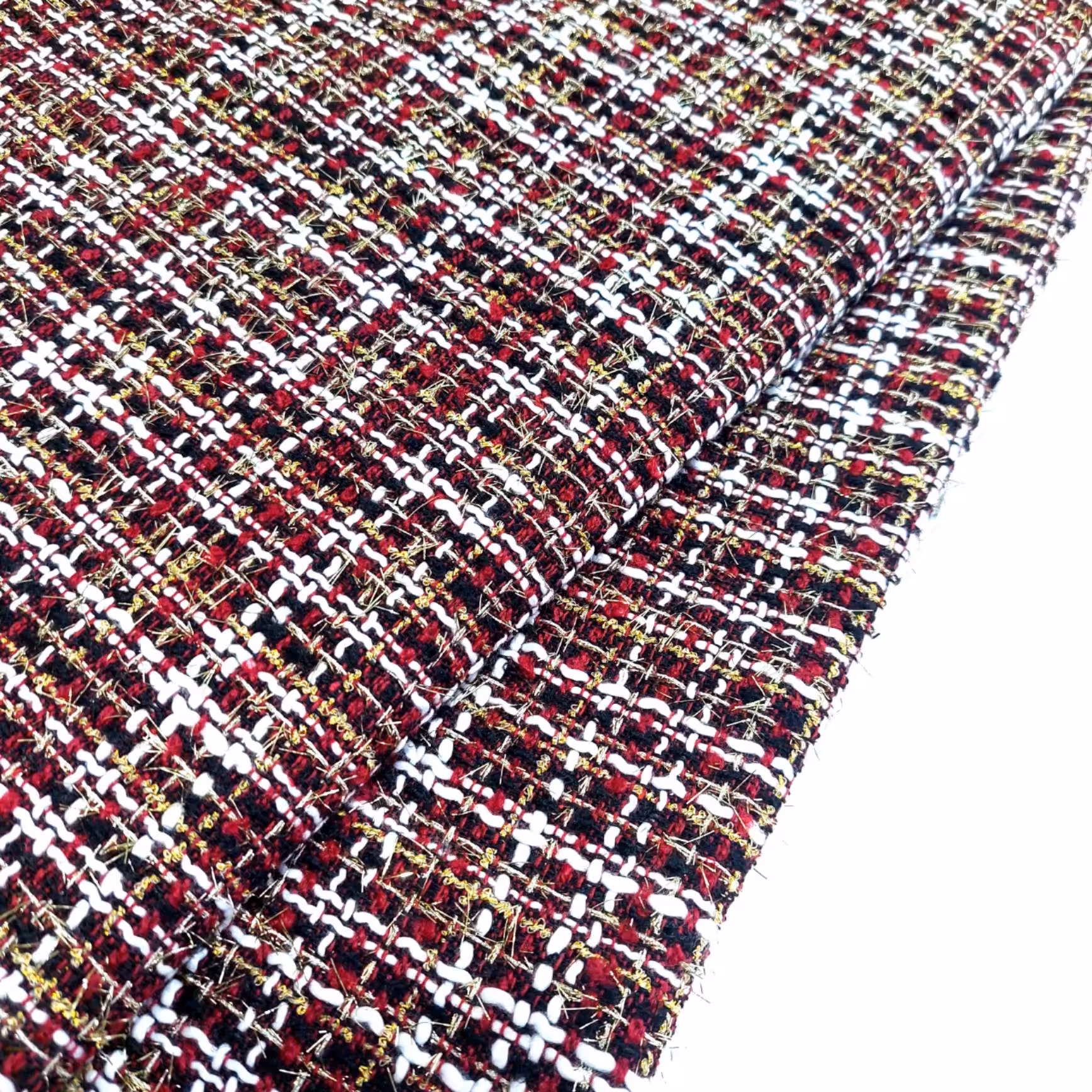 پارچه بافت شانل قرمز