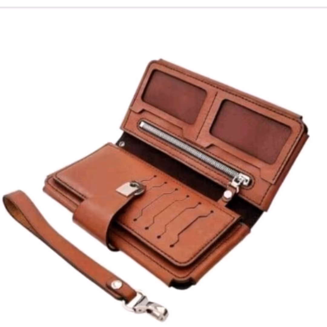 کیف پول چرم طبیعی گاوی دست دوز 568