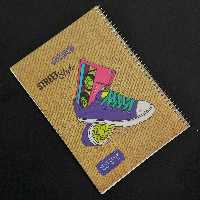 دفتر سیمی 50 برگ آونگ جلد طلقی با خطوط آبی باکیفیت