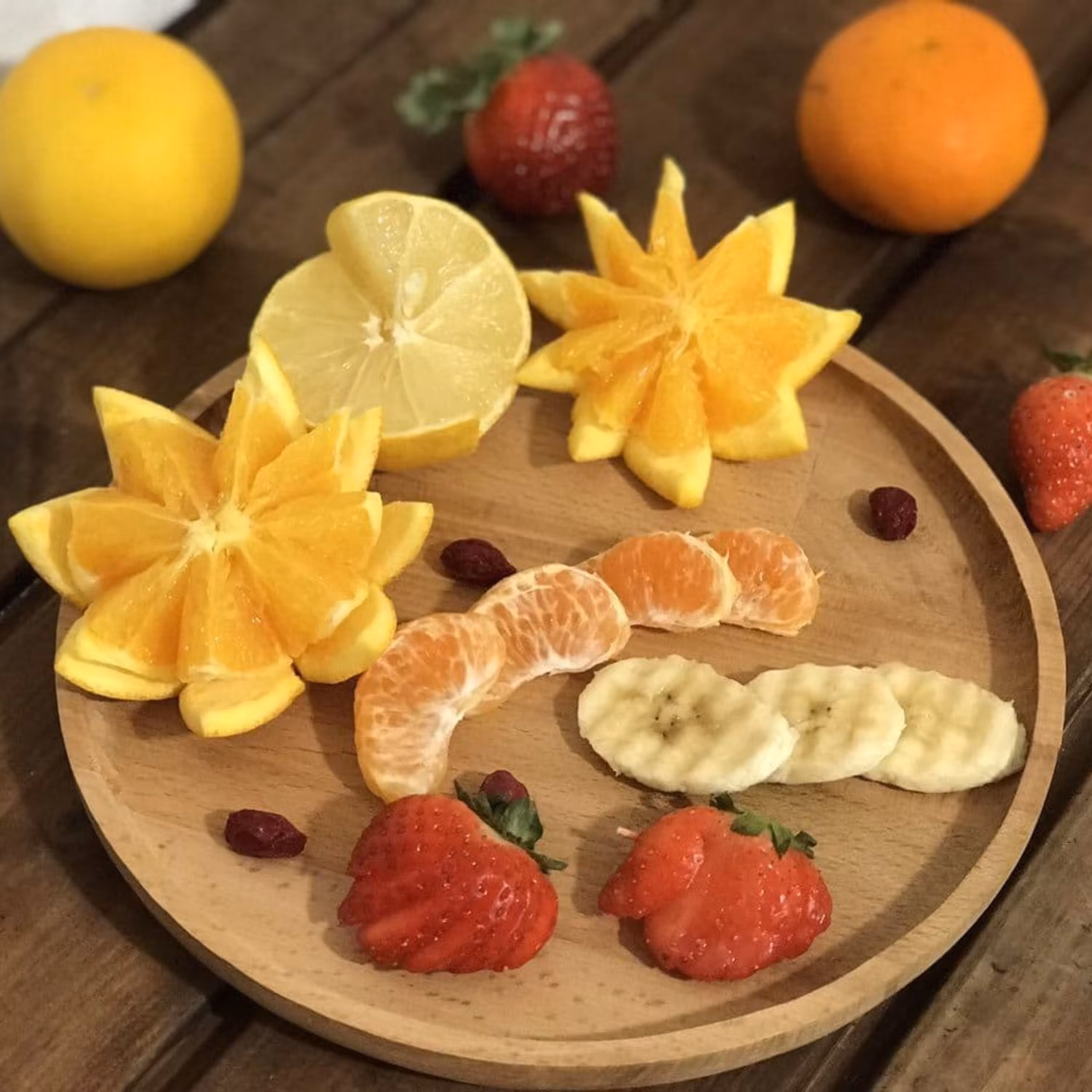 سینی  گرد چوبی بشقاب  قطر 23