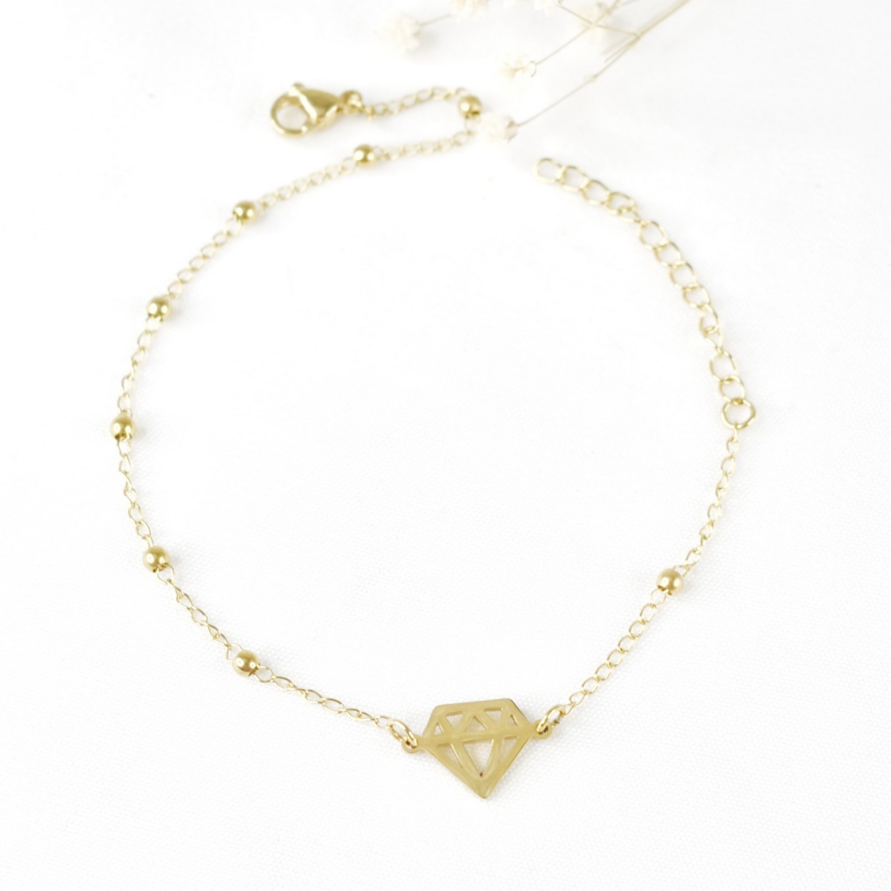 دستبند استیل طرح الماس کد 7038