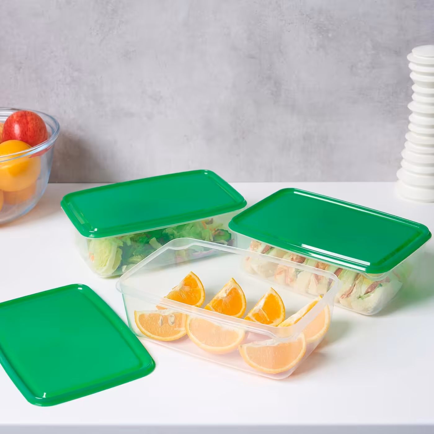 ظرف 3 تکه سبز ایکیا مدل PRUTA