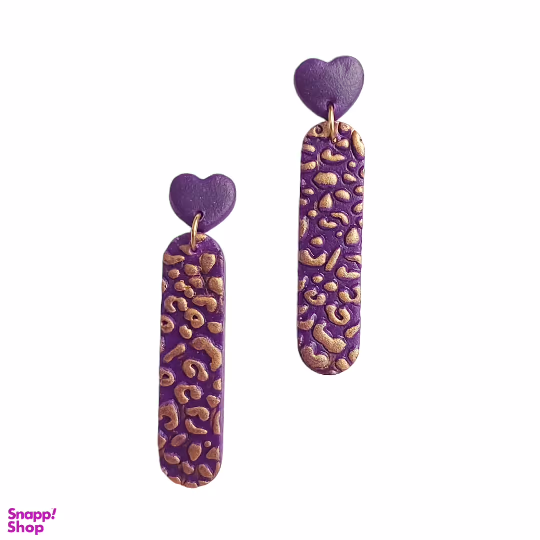 گوشواره پلیمری طرح پلنگی کد C18