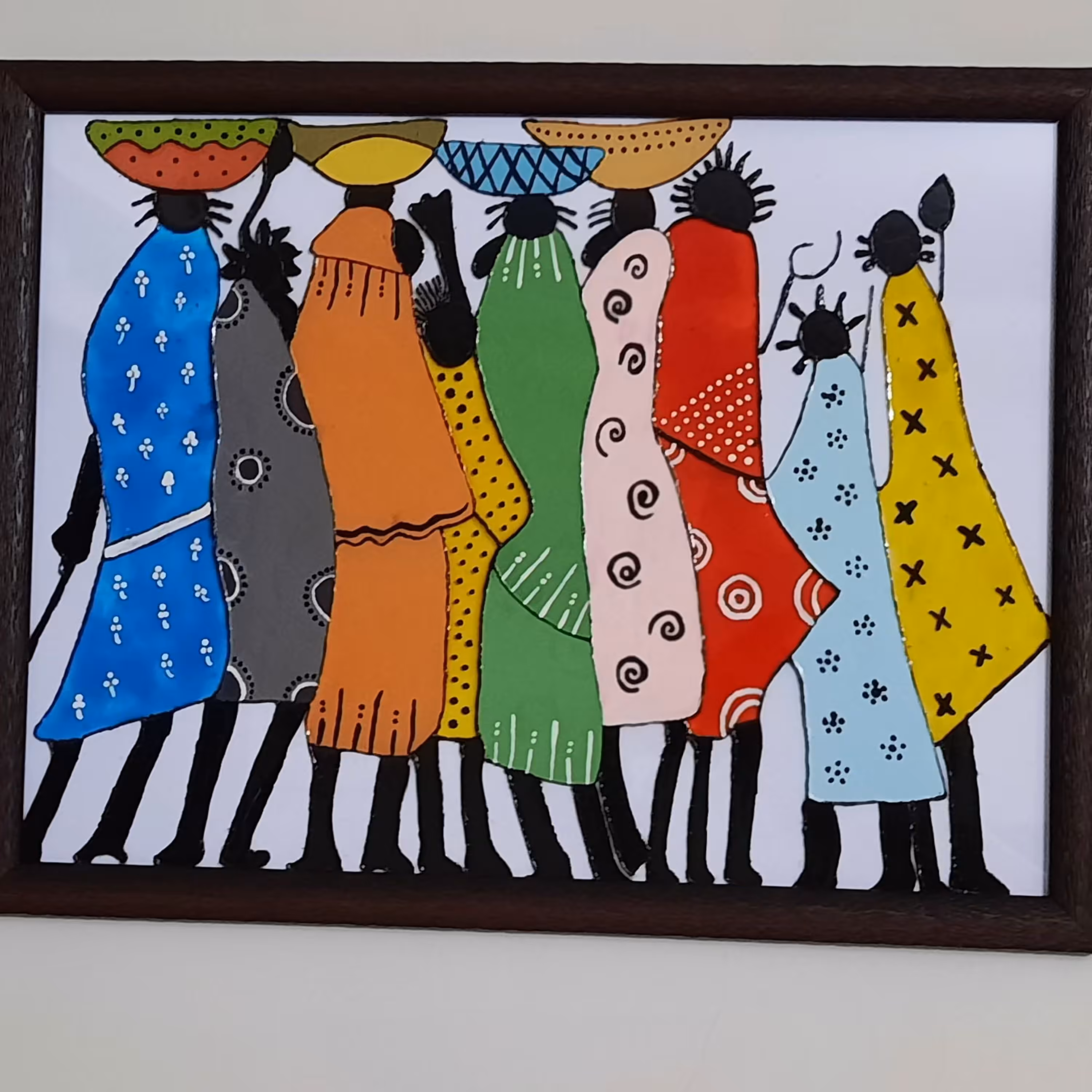 تابلو ویترای .کار روی شیشه .تابلو برای سالن اتاق و... ابعاد 33در44 