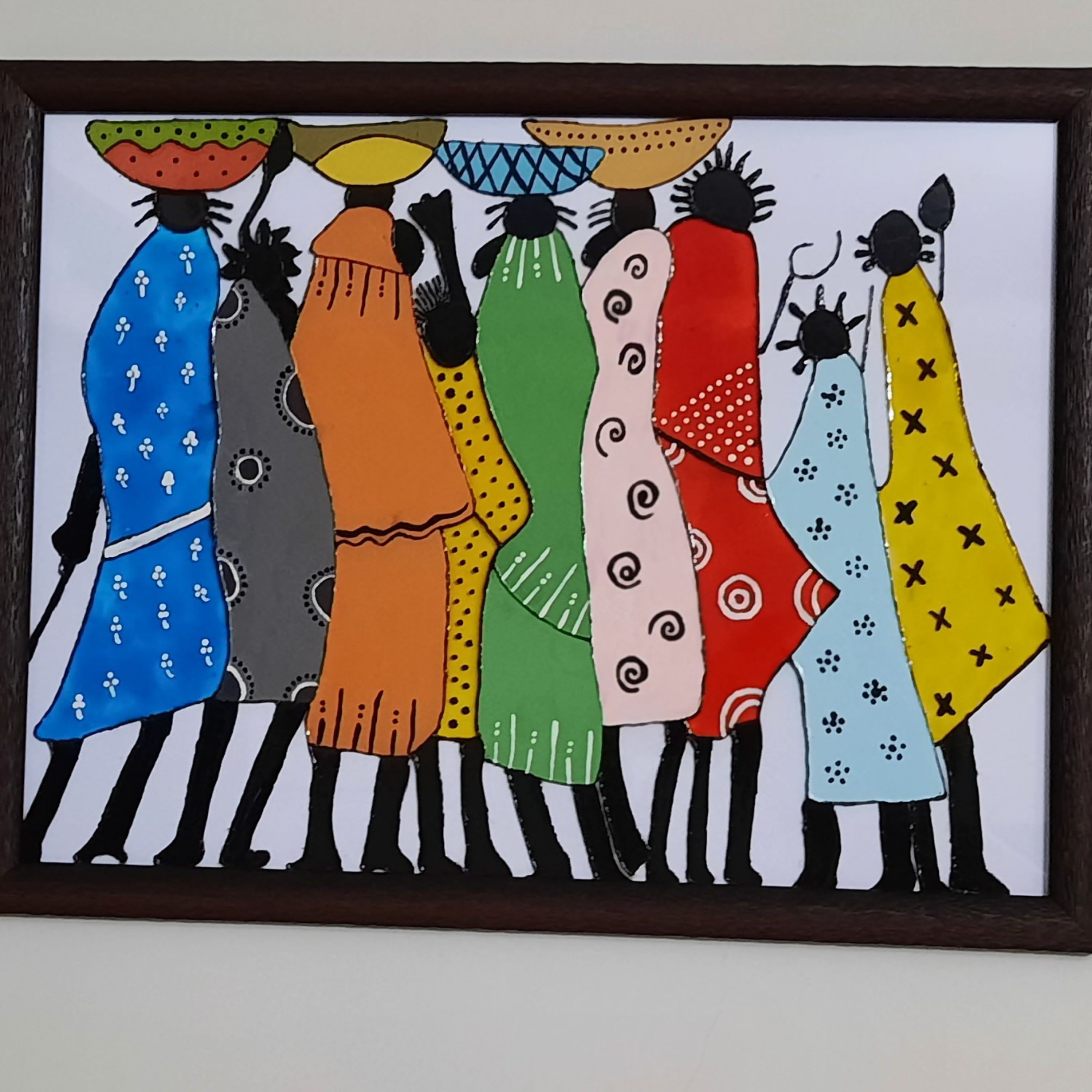 تابلو ویترای .کار روی شیشه .تابلو برای سالن اتاق و... ابعاد 33در44