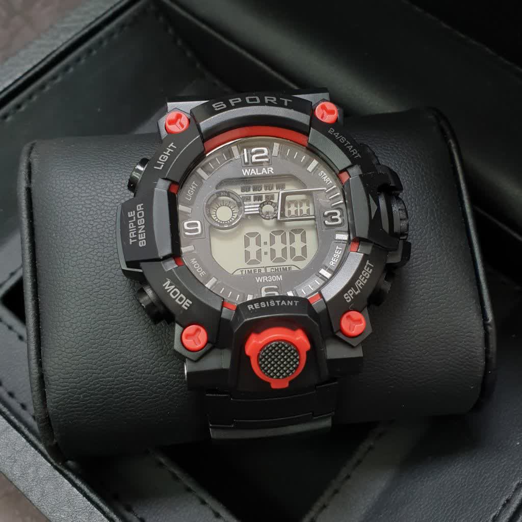 ساعت مچی طرح جی شاک حاشیه قرمز رنک g shock 
