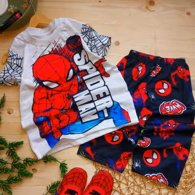 تیشرت شلوارک مردعنکبوتی جذاب پسرانه