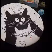 تابلو سفالی گربه ها