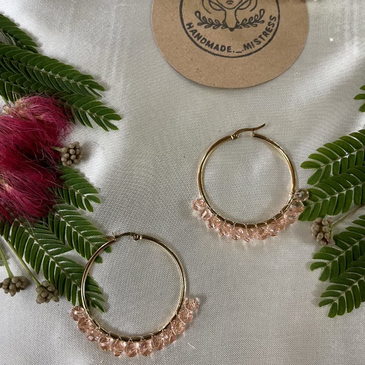 گوشواره حلقه ای کریستال