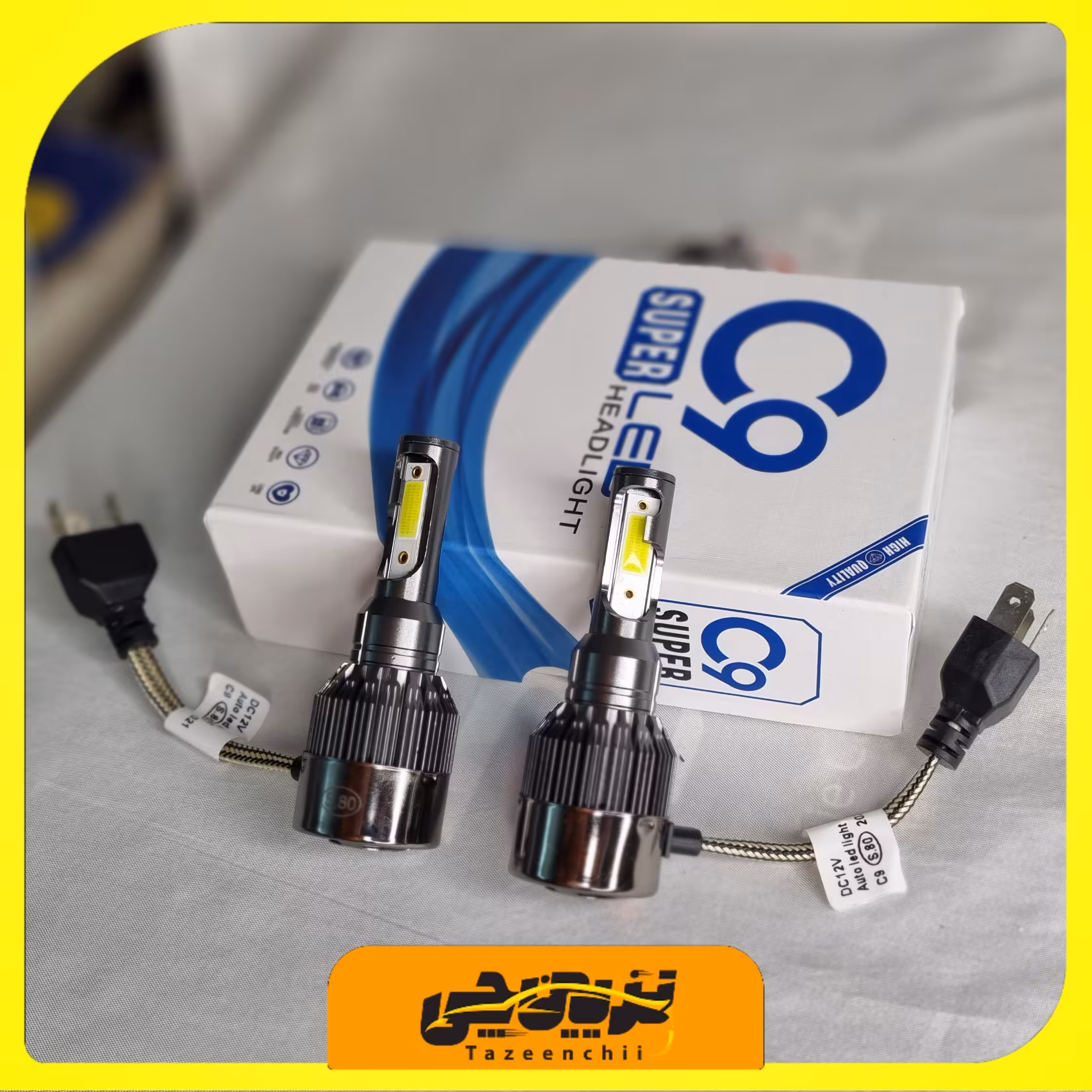 لامپ هدلایت مدل super LED  C9 پایه H4  نور سفید (ارسال رایگان )مشاهده  ویدئو