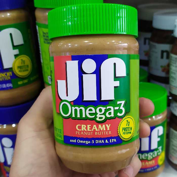 کره بادام زمینی جیف (امگا3)بدون گلوتن