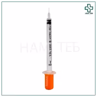 سرنگ انسولین یکپارچه بسته بندی تکی حلما 1 سی سی