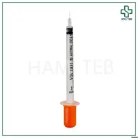 سرنگ انسولین یکپارچه بسته بندی تکی حلما 1 سی سی