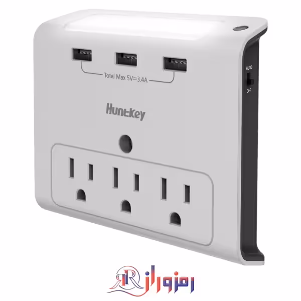 هاب USB تغذیه 3.4 آمپر ترکیبی huntkey مدل smd30734