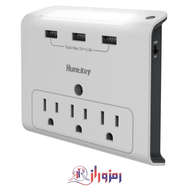 هاب USB تغذیه 34 آمپر ترکیبی huntkey مدل smd30734