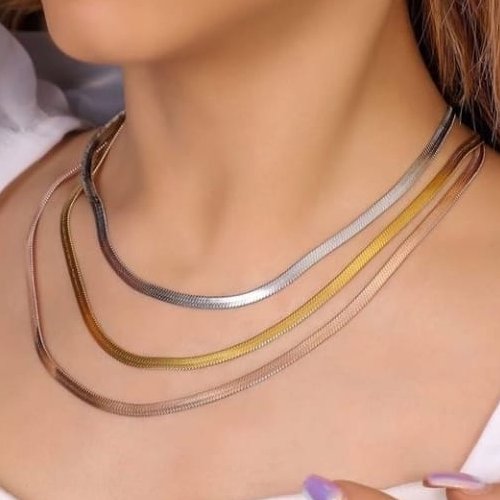 زنجیر استیل ماری 45 سانتی زنانه دخترانه 4 میل