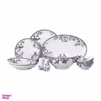 سرویس غذاخوری 28 پارچه گلد کیش طرح لوتوس مدل GK646384