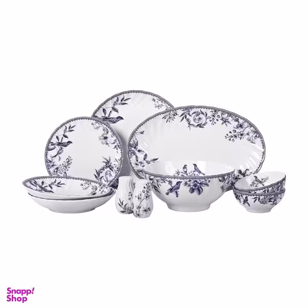 سرویس غذاخوری 28 پارچه گلد کیش طرح لوتوس مدل GK646384